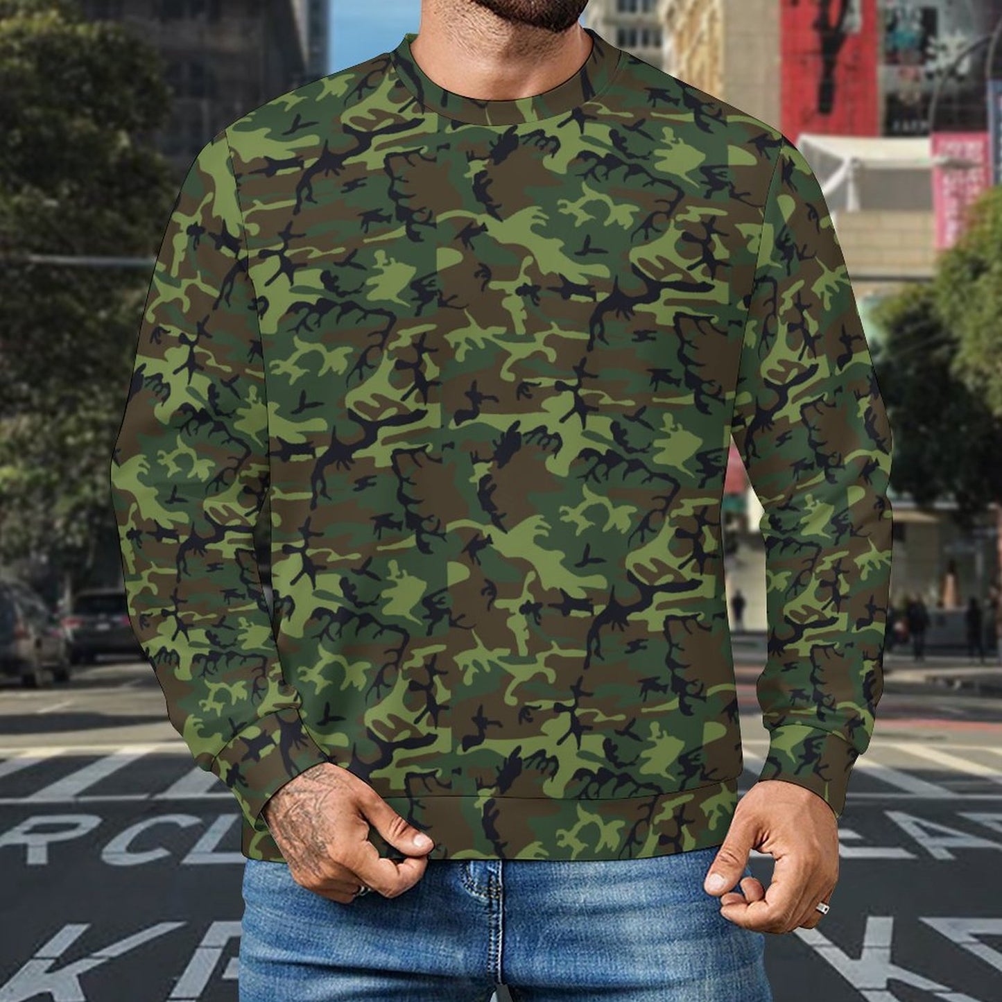 Casual Crew Neck Men's Sweatshirt