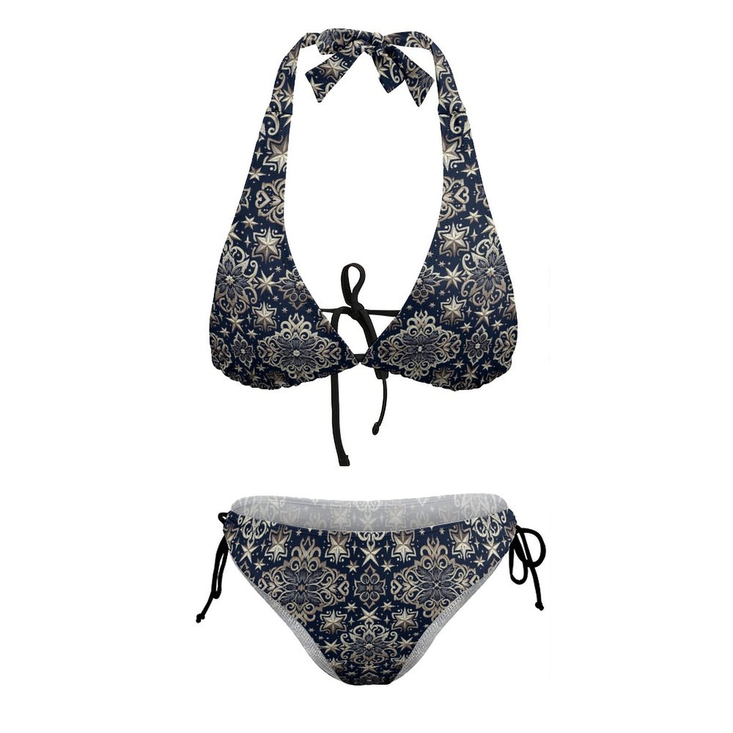 Plus Size Women‘s Halter Bikini Set BK2131 (All-Over Printing)