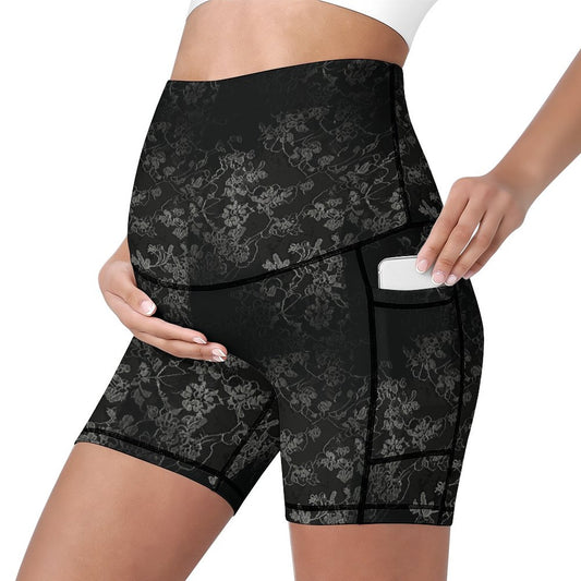 Pregnancy Yoga Shorts Black