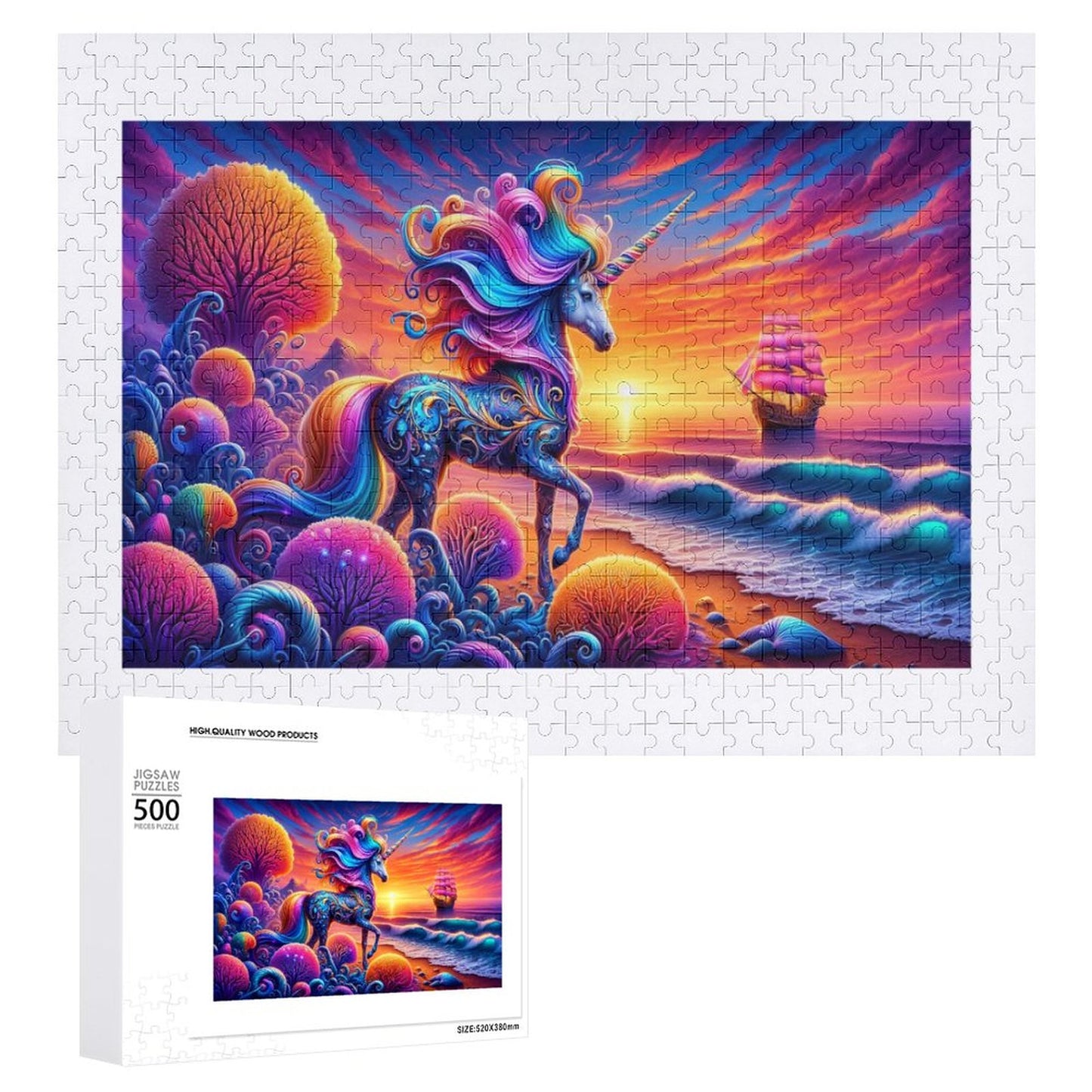 Wooden Picture Puzzle - Unicorn