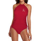 DTF Halter High Neck 2-Piece Swimsuit Set for Women