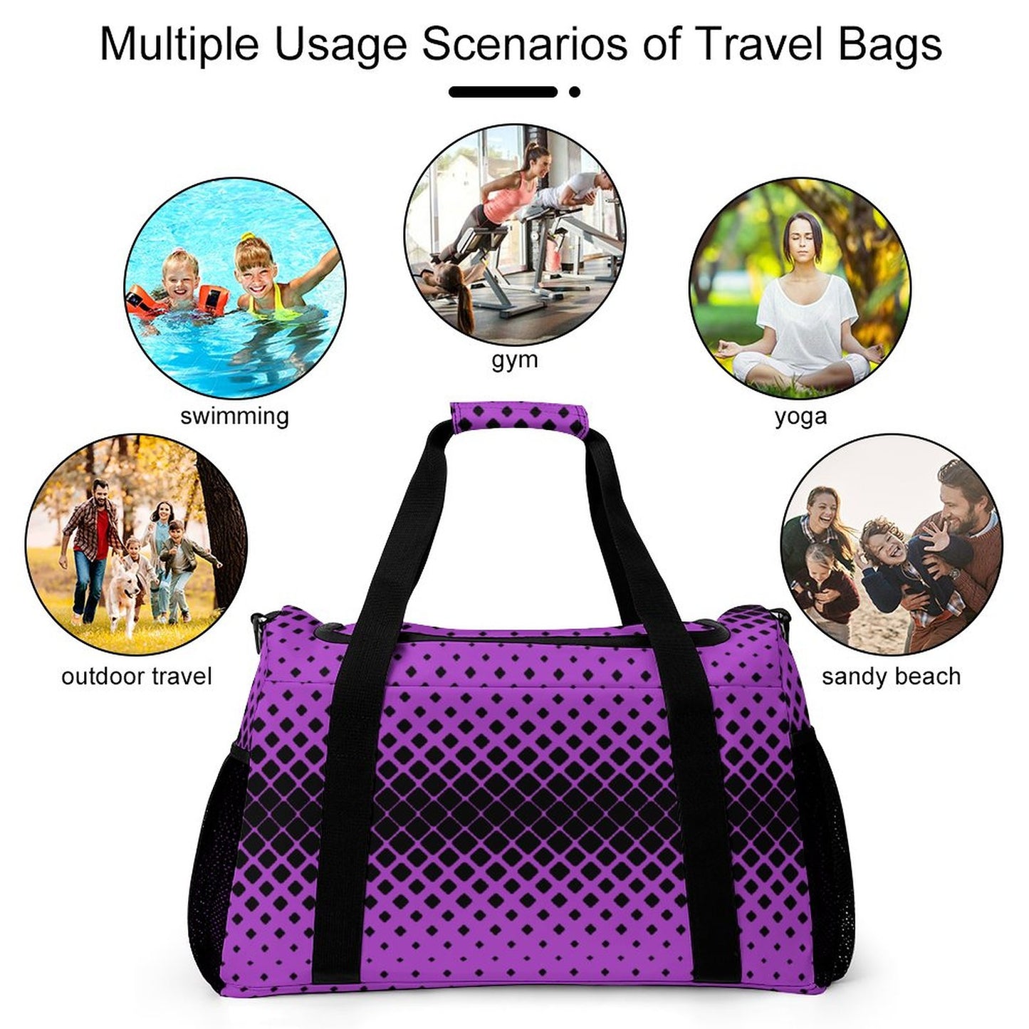 Travel Duffel Bag - Purple