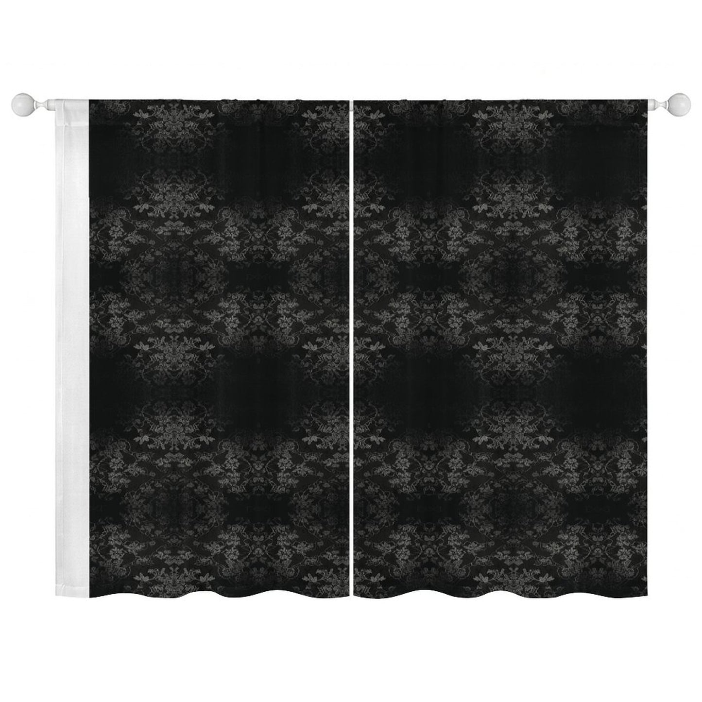 Sheer Curtain Black