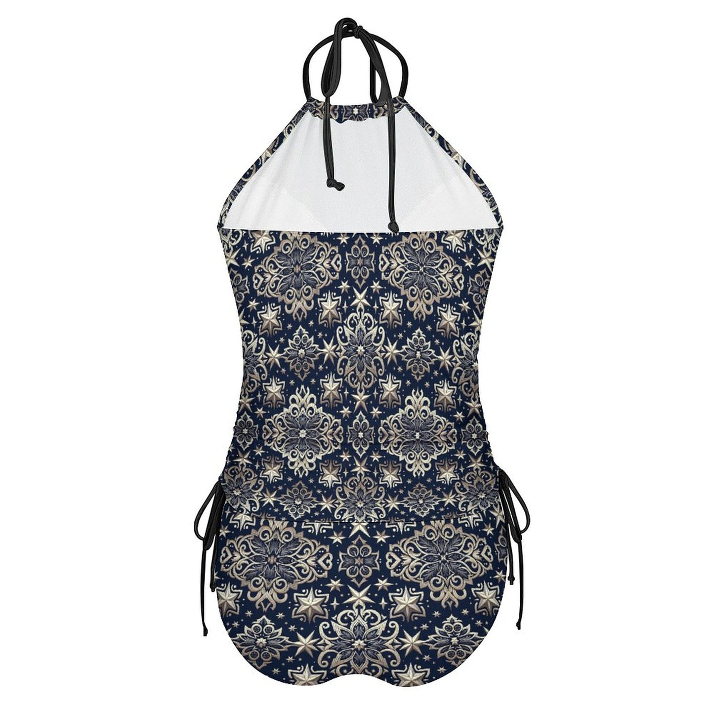 2-Piece Women's Tankini Set with High Neck Halter Top