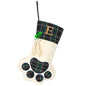 Pet Cat Dog Claw Christmas Stocking - Letter E