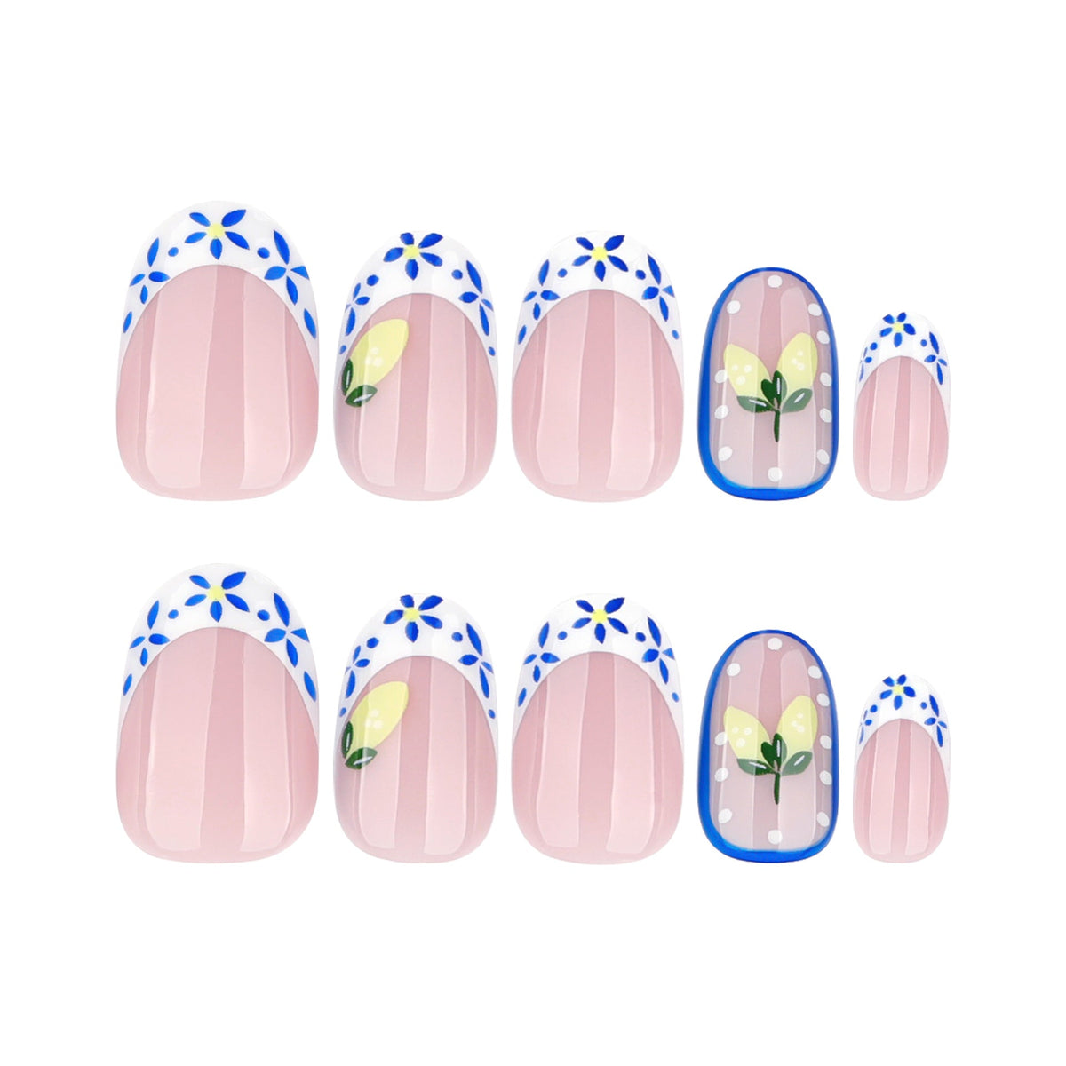"Summer Lemon & Daisy" - Precision Crafted Press-On Nails – Image 5