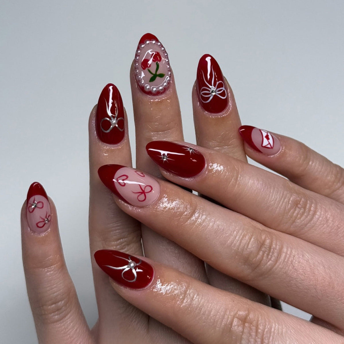 French Minimalist Nude Pink Almond Short Press On Nails