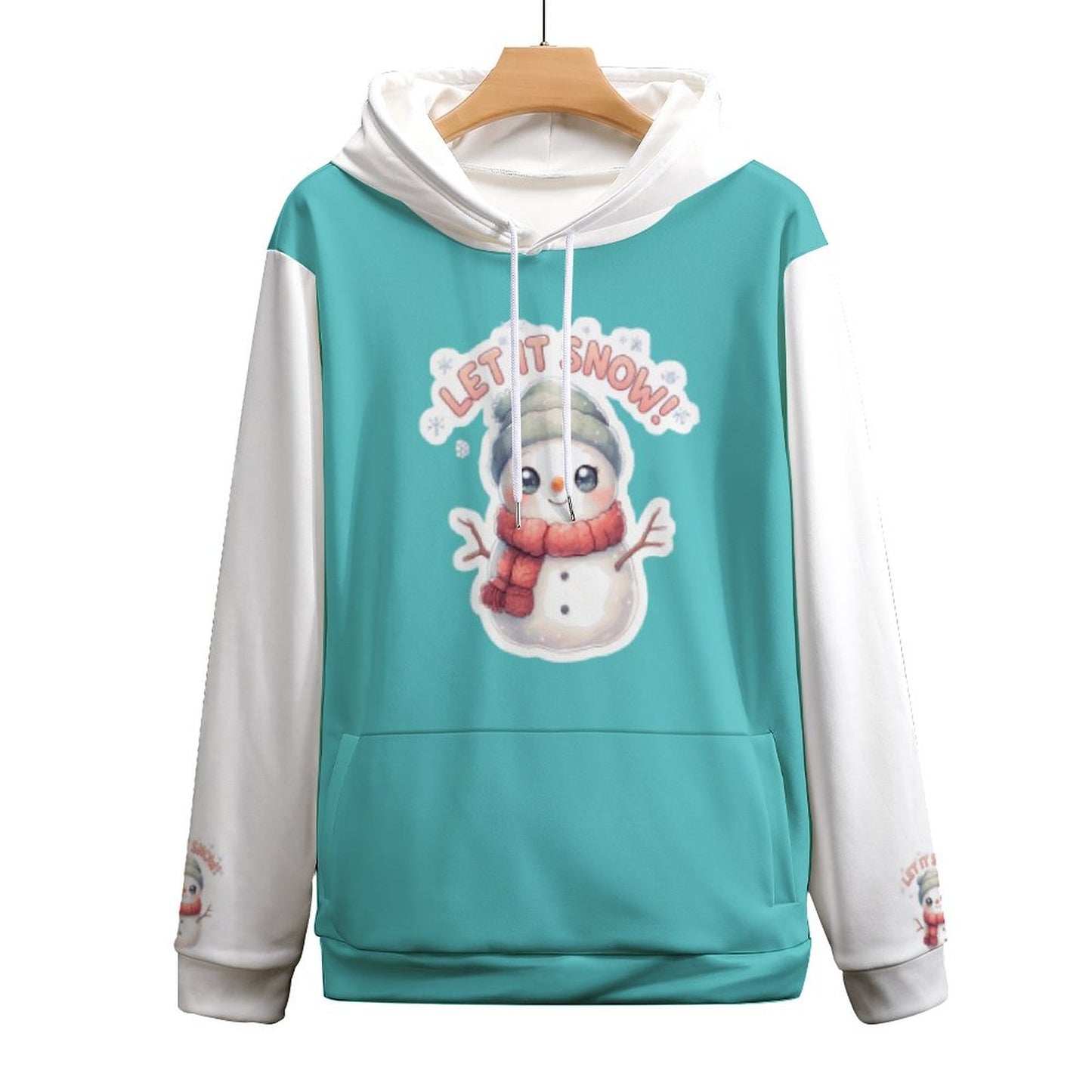 Let it Snow  Hoodie with Double-layer Cap