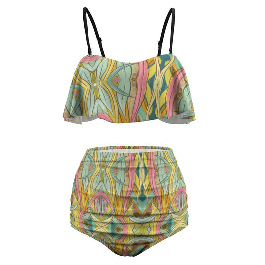 2-Piece Ruffle Tankini Swimsuit