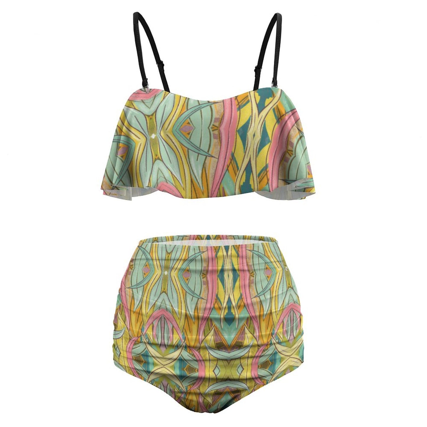 2-Piece Ruffle Tankini Swimsuit