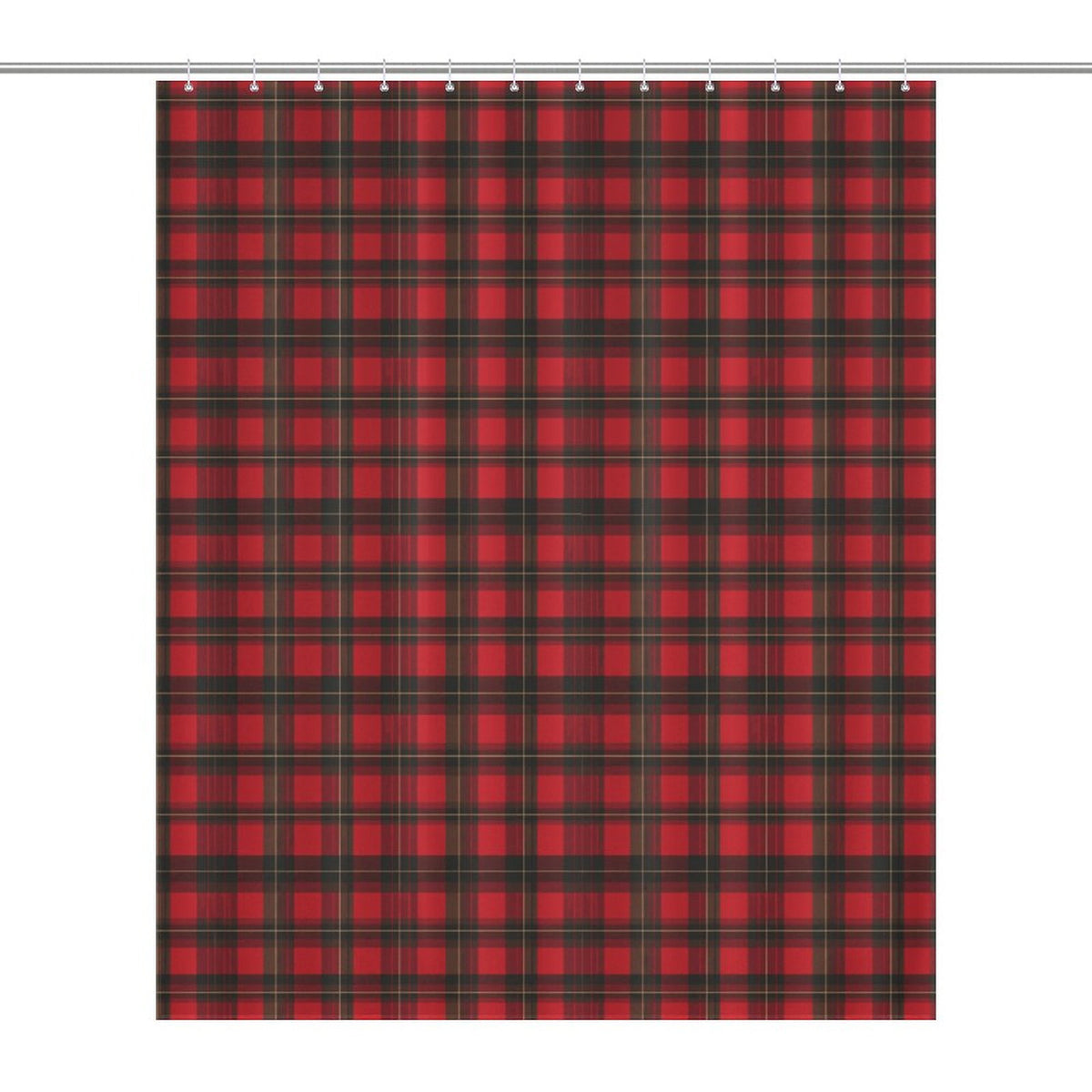Red Plaid Shower Curtain