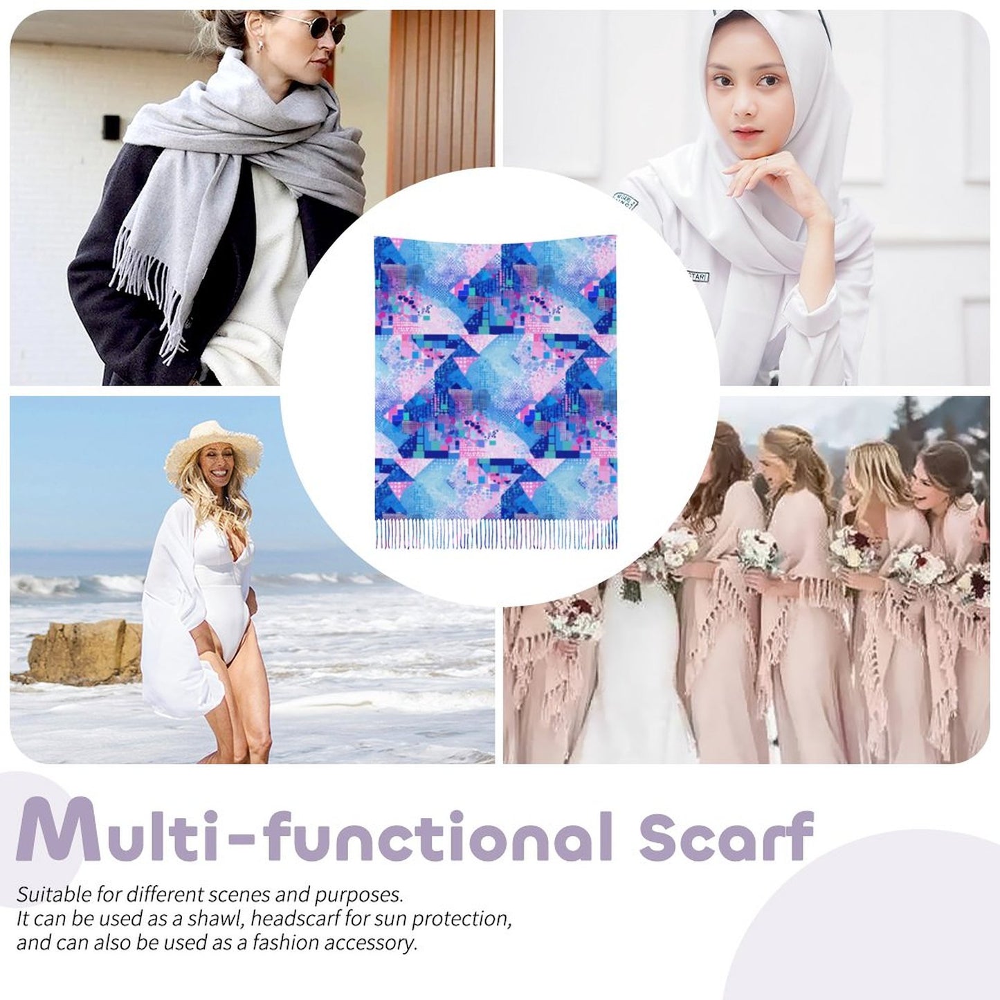 Cashmere-like Tassel Scarf