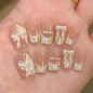 3D bow manicure short ballet wearable cat eye hot-selling wearable 365nails