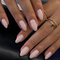 French Minimalist Nude Pink Almond Short Press On Nails – JP4379