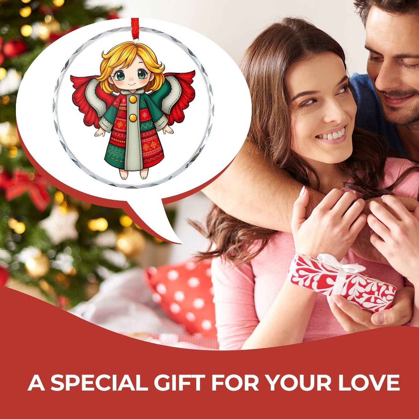 Glass Circular Ornament Pendant