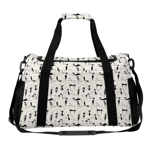 Travel Duffel Bag - Black cats
