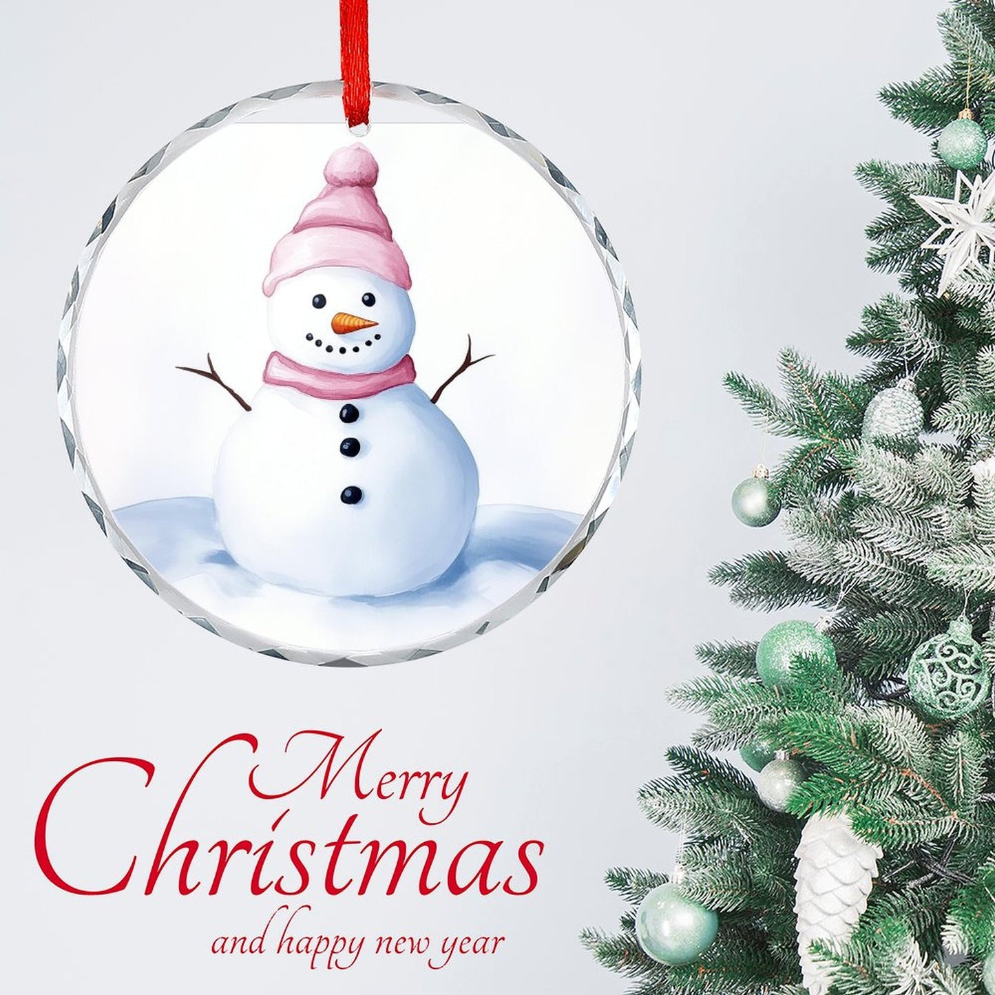 Glass Circular Ornament Pendant