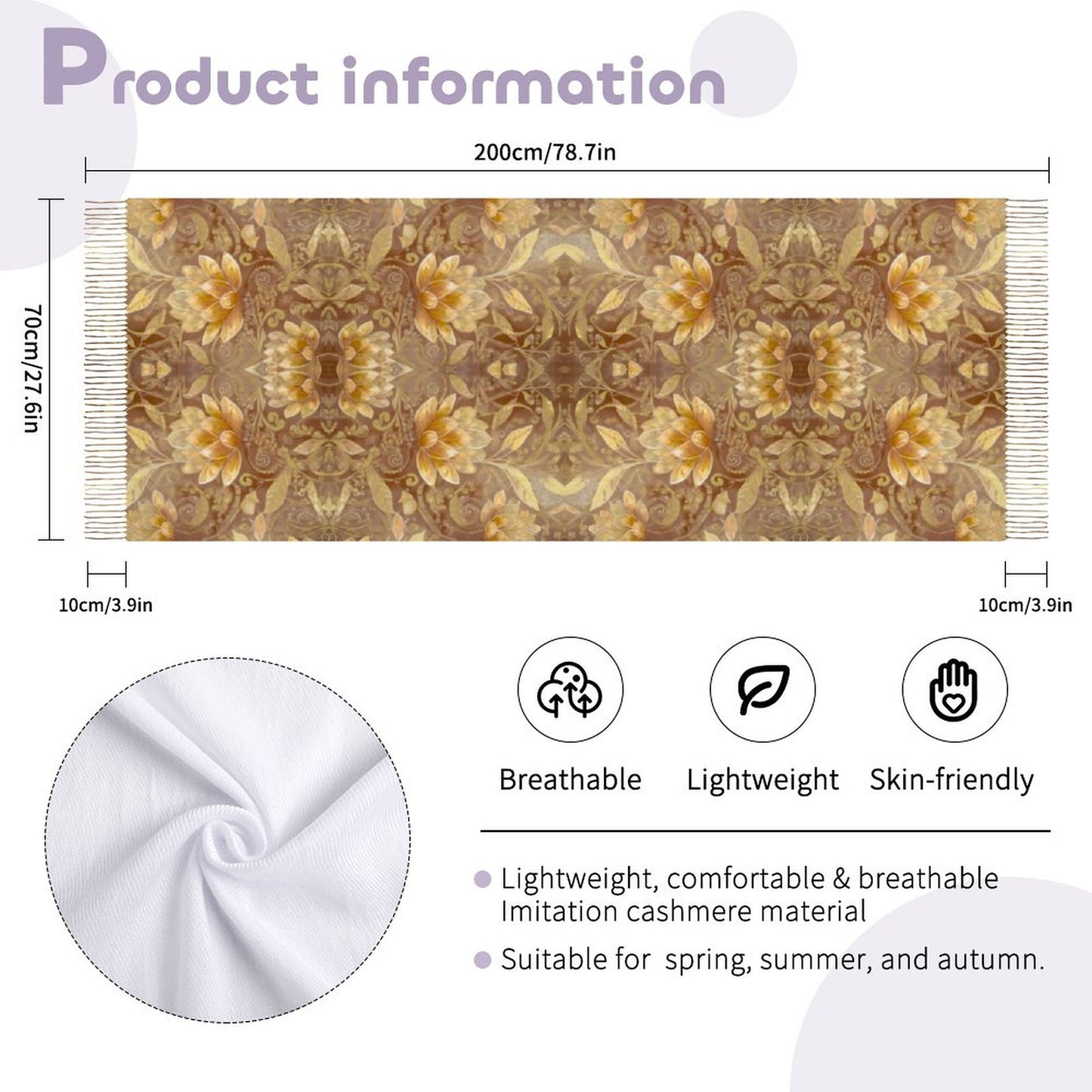 Cashmere-like Tassel Scarf