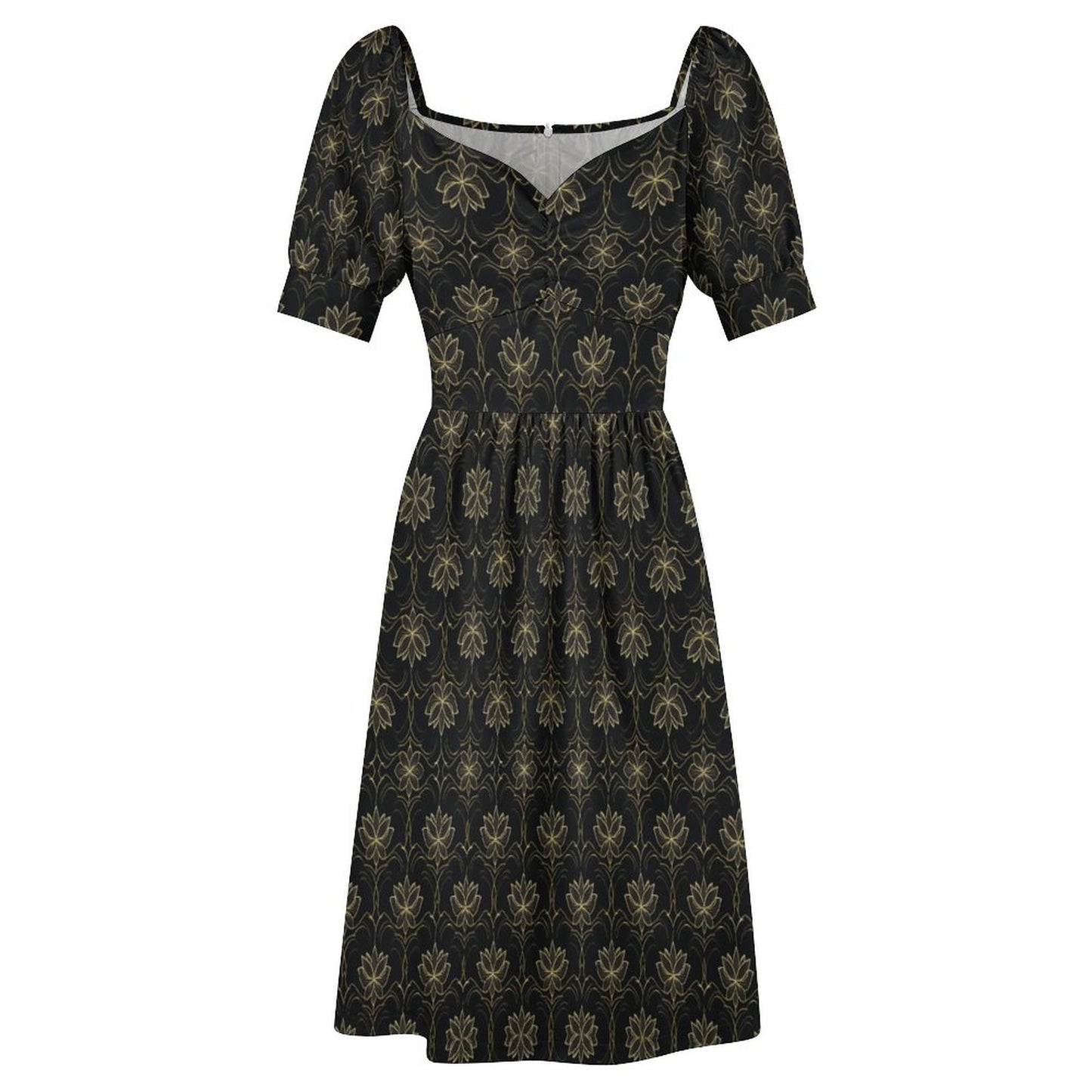 Short Sleeve V Neck Lovely Dress