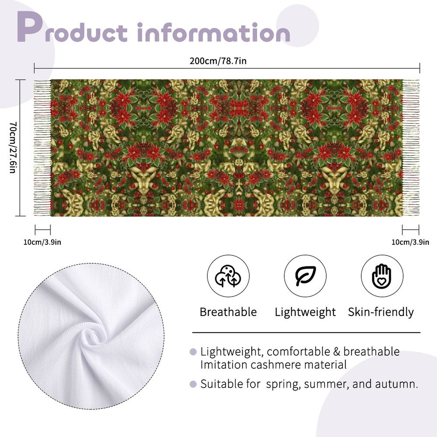 Cashmere-like Tassel Scarf