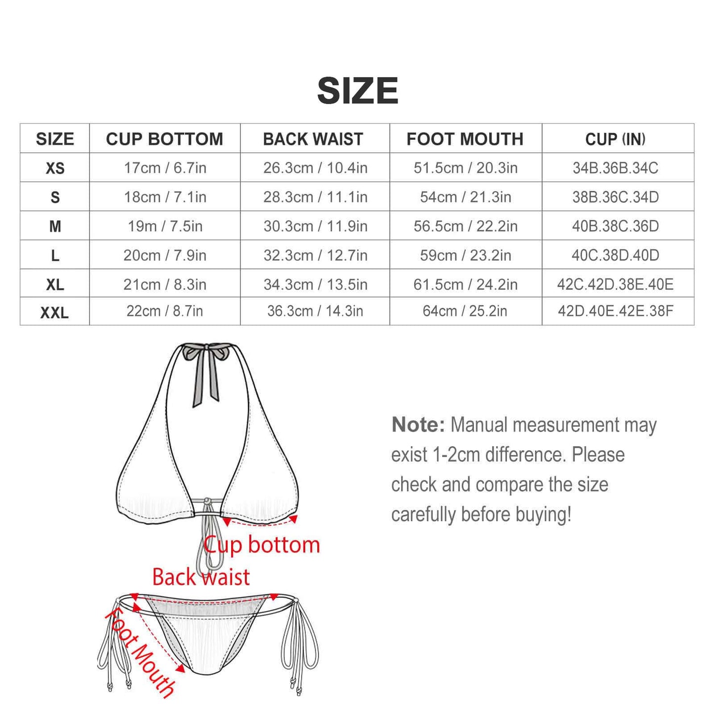Halter Triangle Bikini - Skull