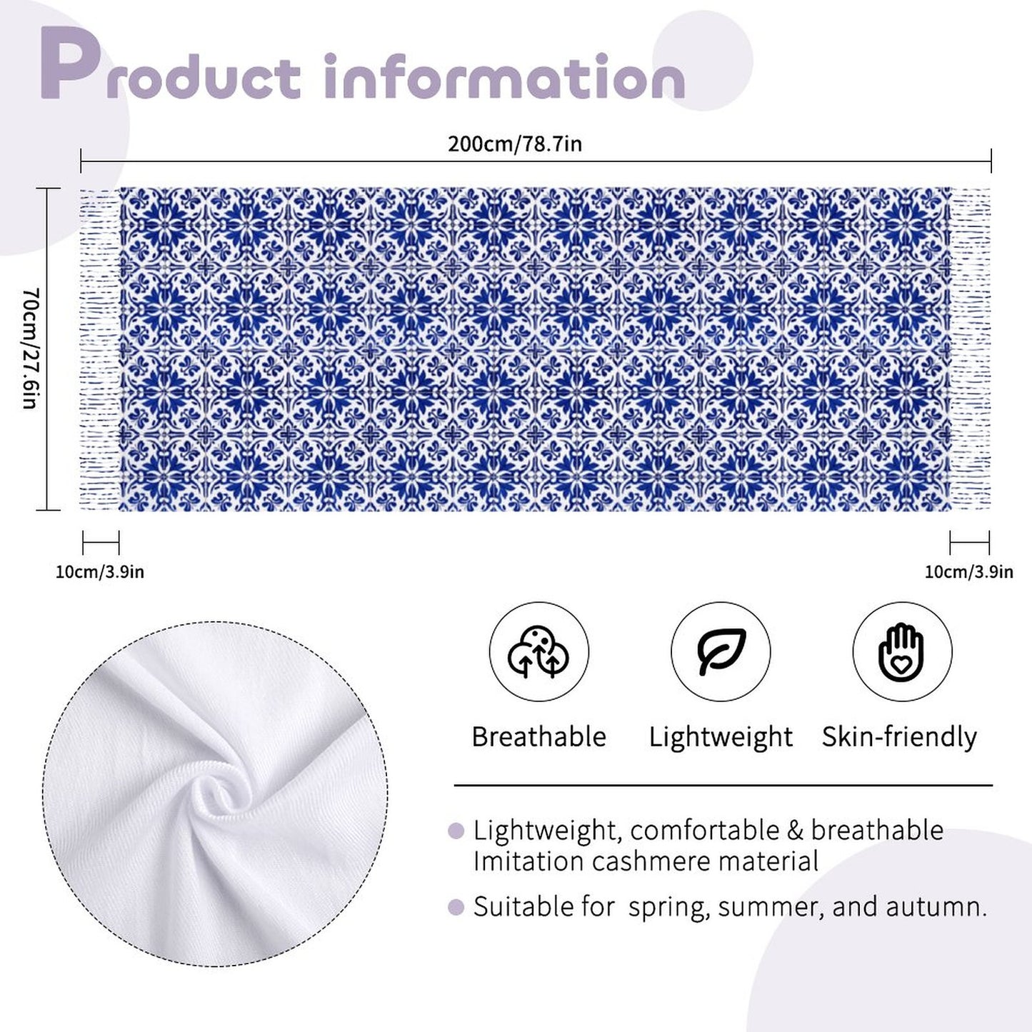 Cashmere-like Tassel Scarf