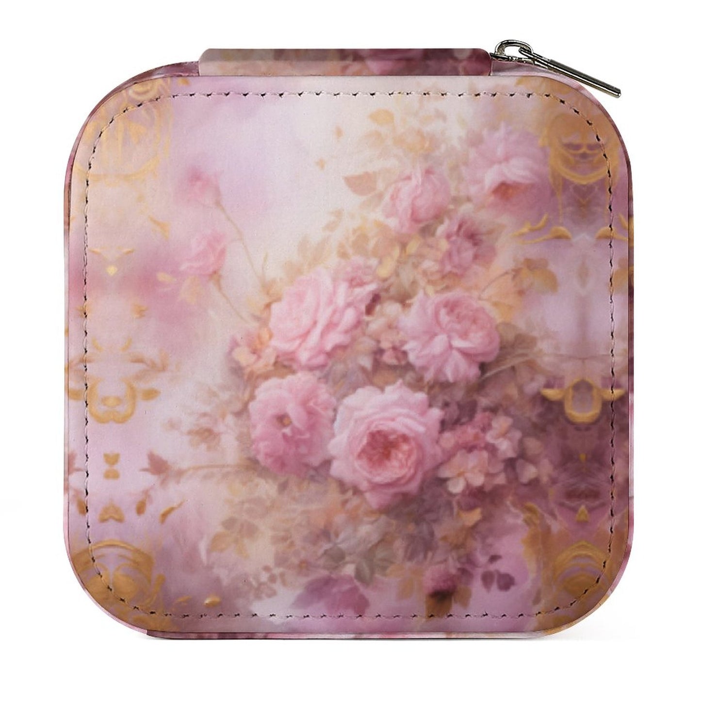Box Organizer for Jewelry Pink flowers