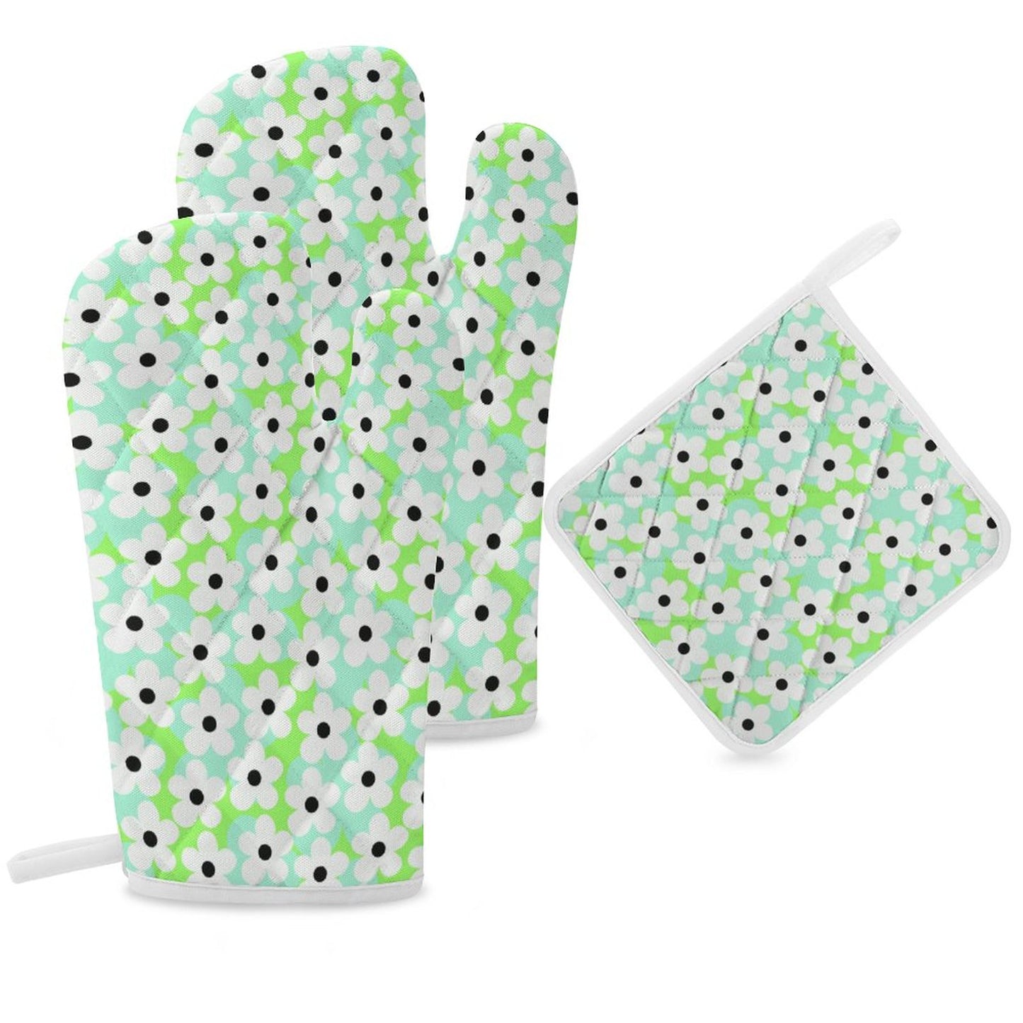 Oven Mitt & Pad Set of 3 - Daisy