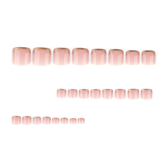 Casual toe nails, short square nails, wearable nails, manicure toes – Image 2