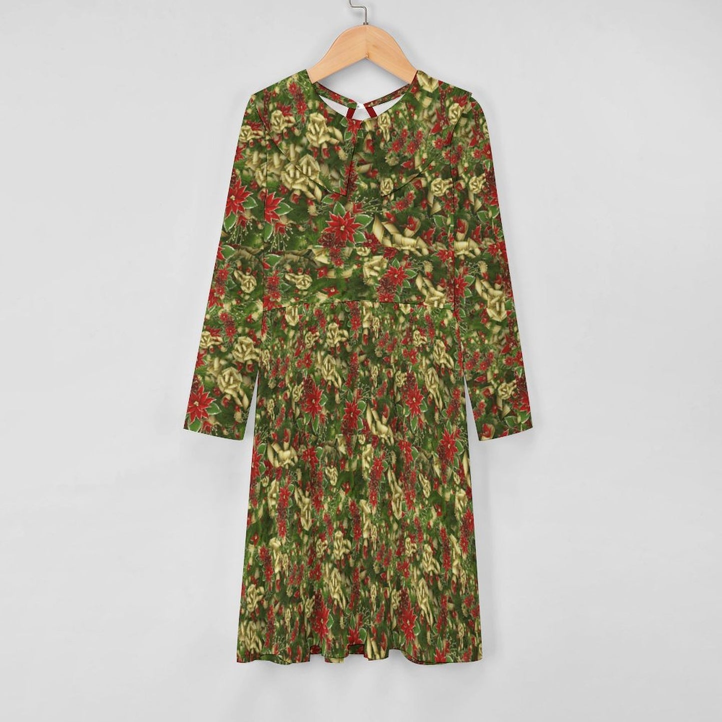 Girl's Long Sleeved Dress Christmas