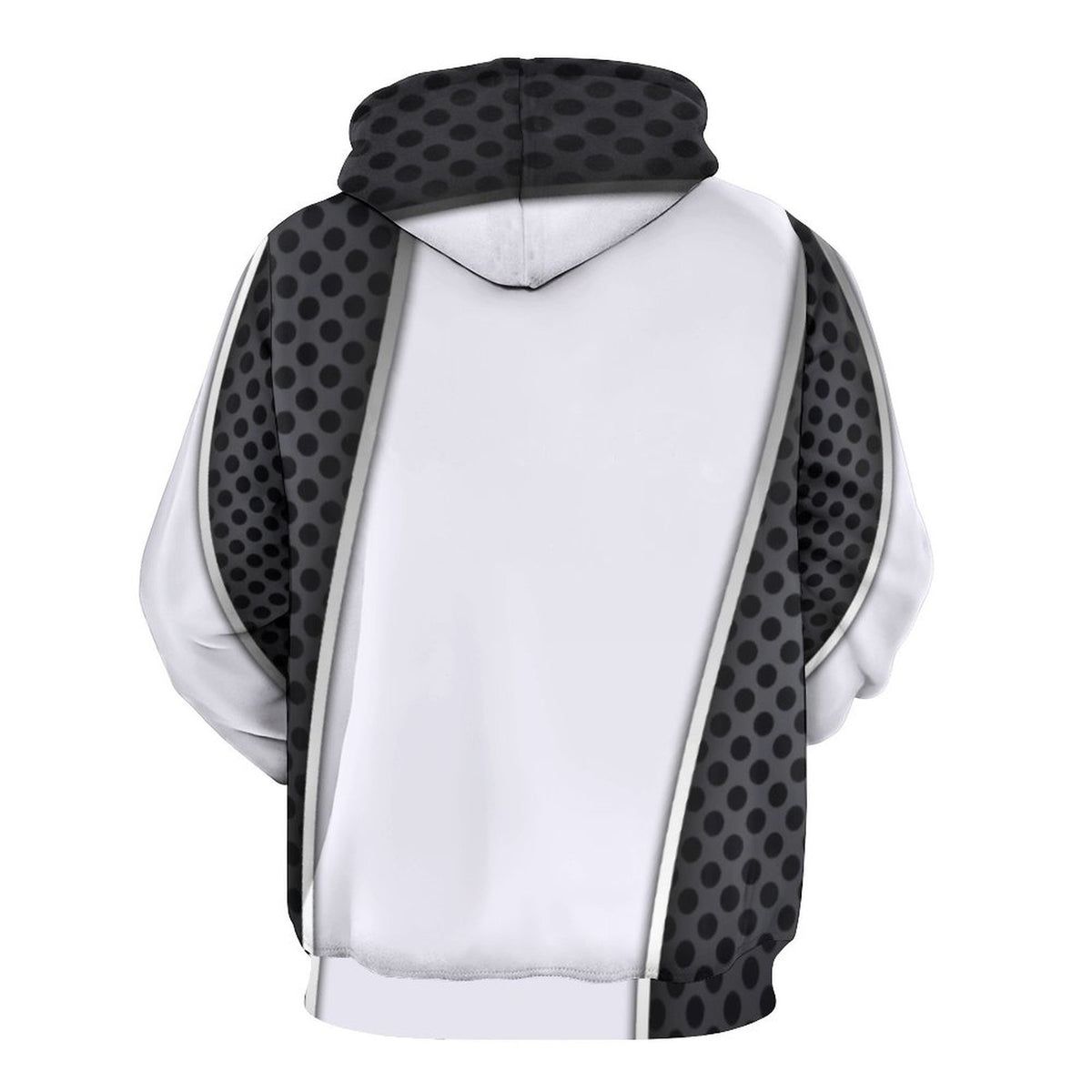Men's Cool Hoodie with Double-layer Cap Black and  White