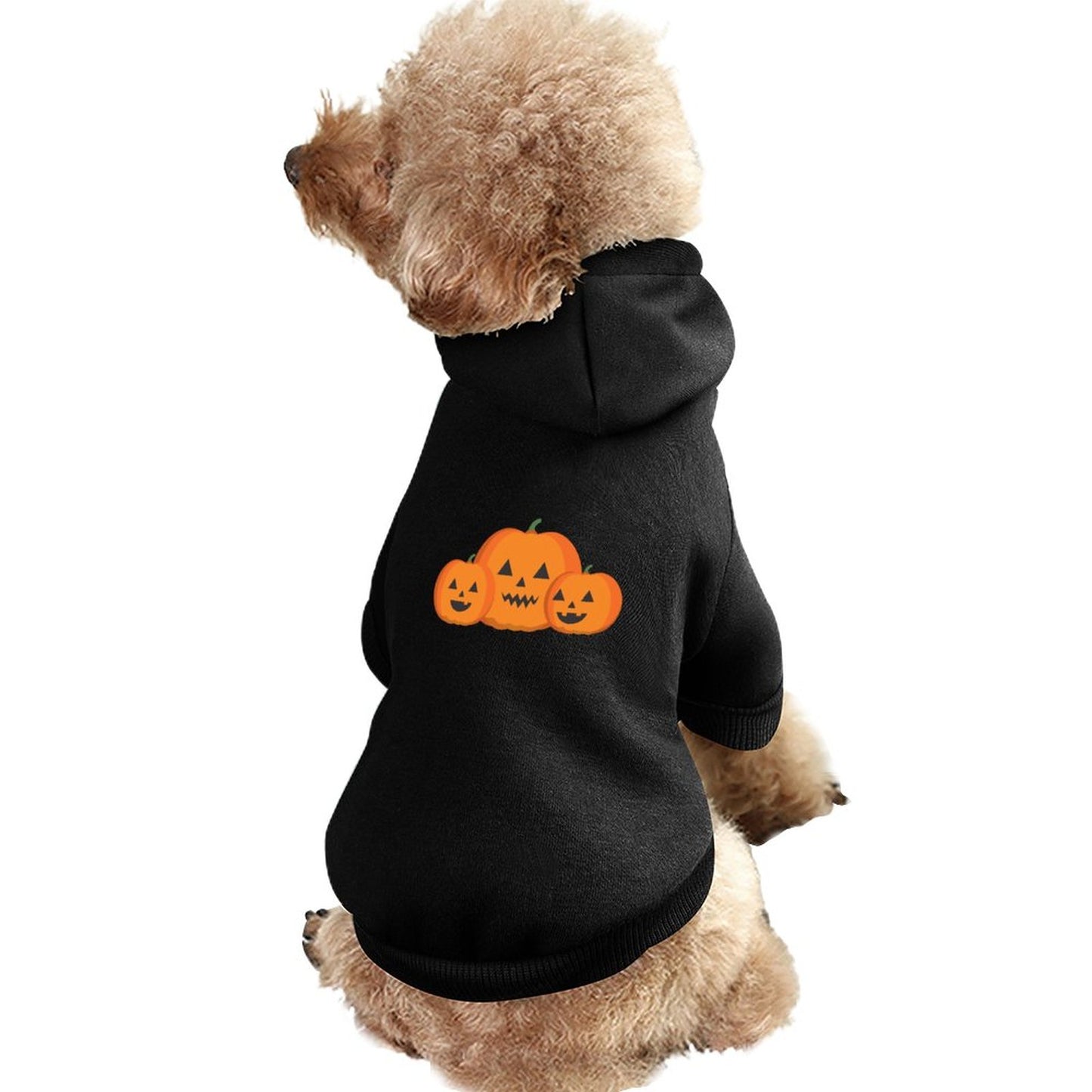 Halloween Custom Pet Hoodies-Partially Printed Pullover Sweatshirts