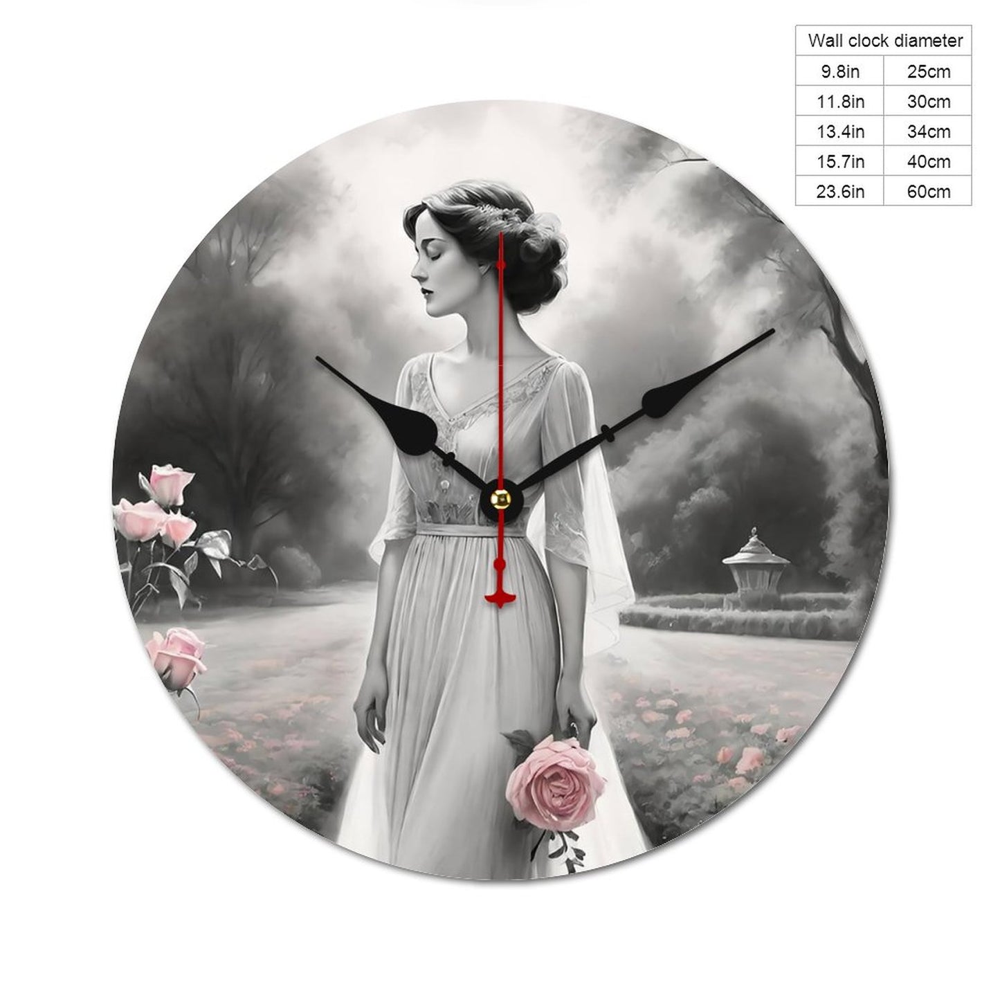 Wooden Wall Clock without Scale