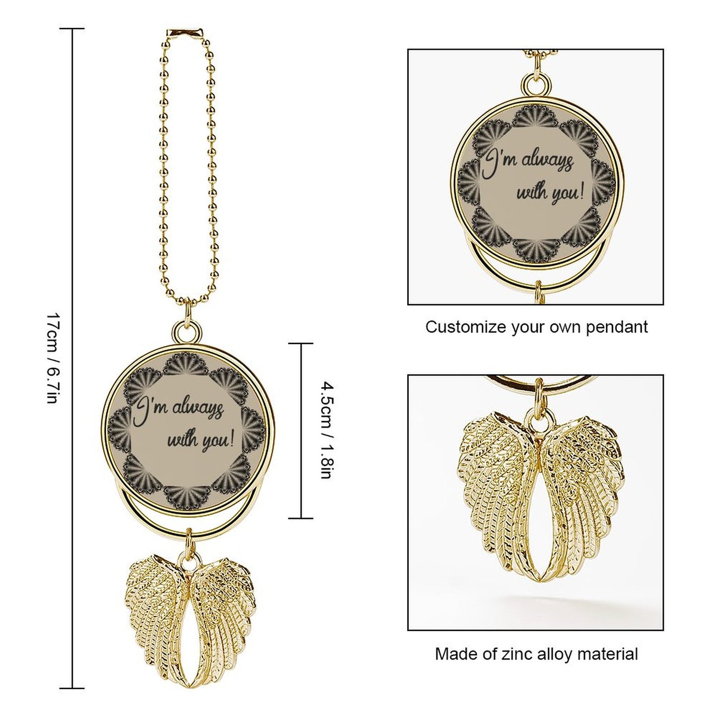 Car Pendant - I'm always with you