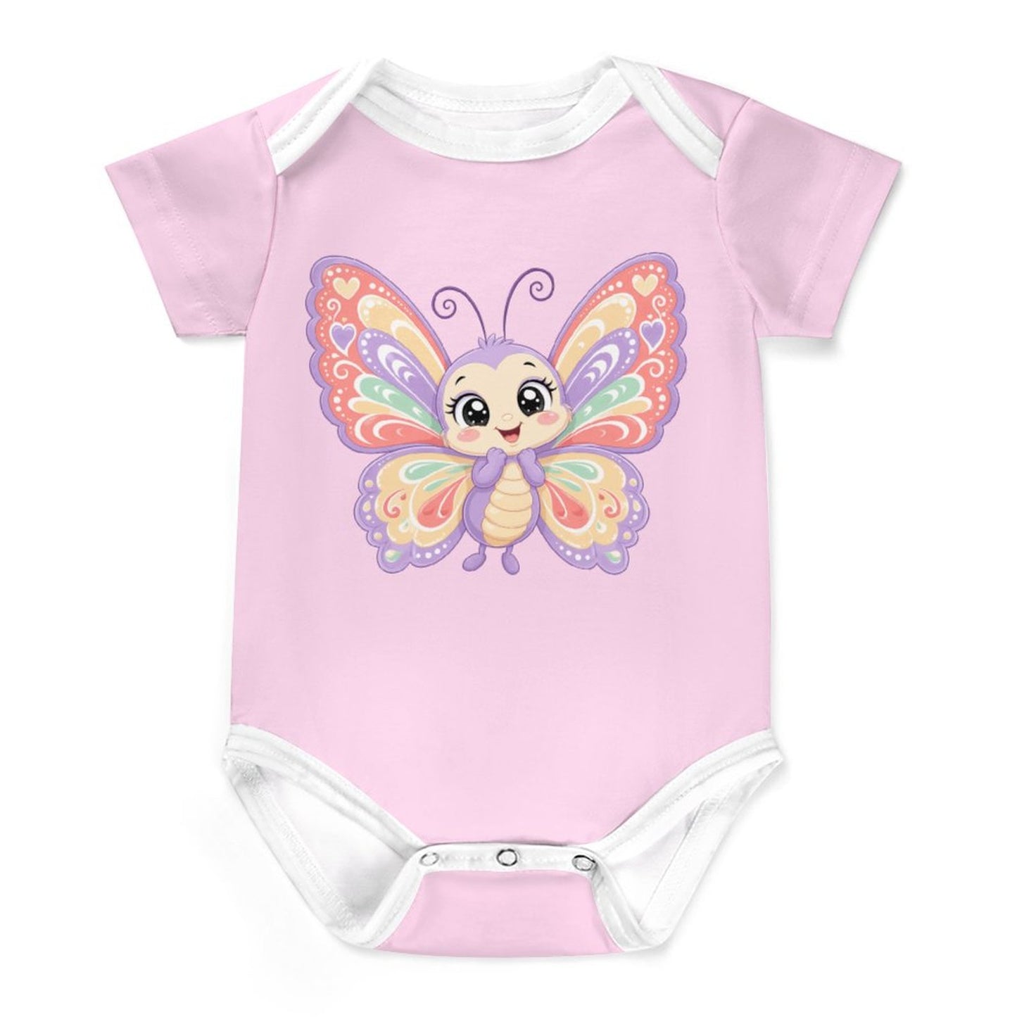 Faux Cotton Short Sleeve Baby Romper