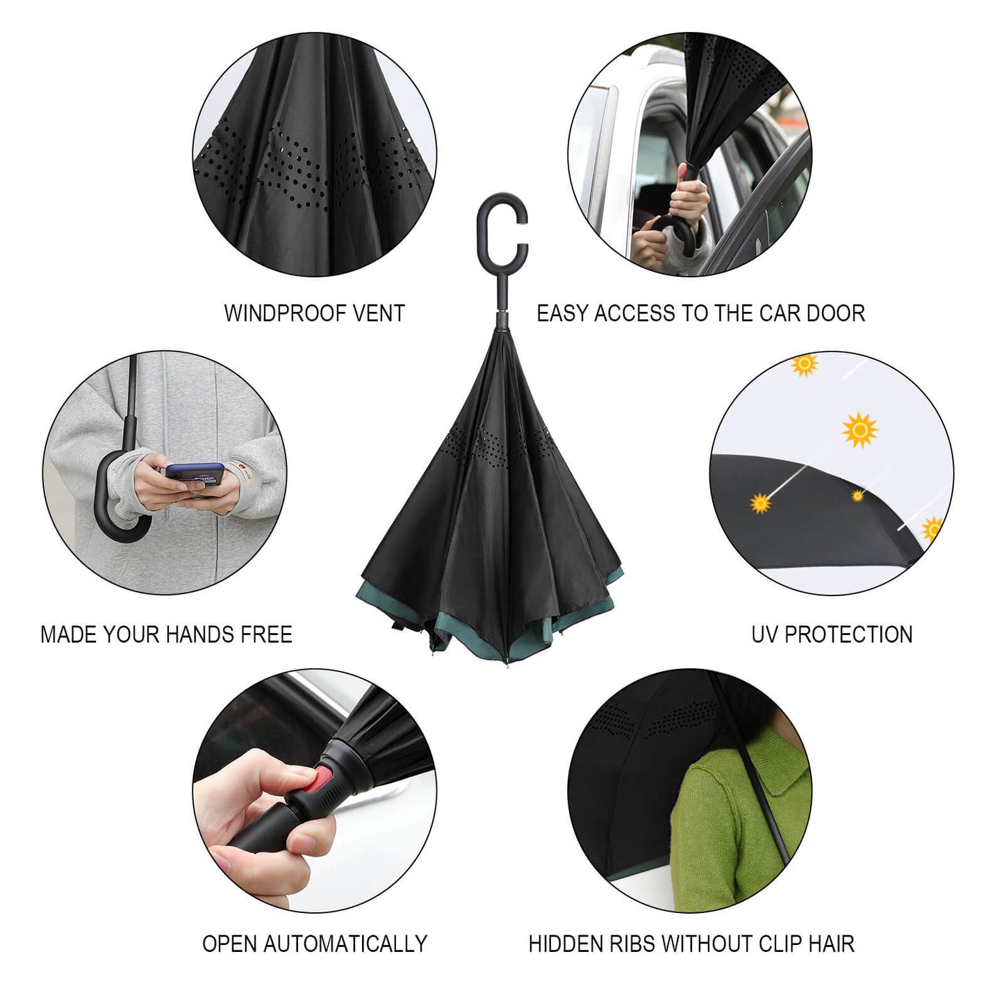 Car Reverse Umbrella