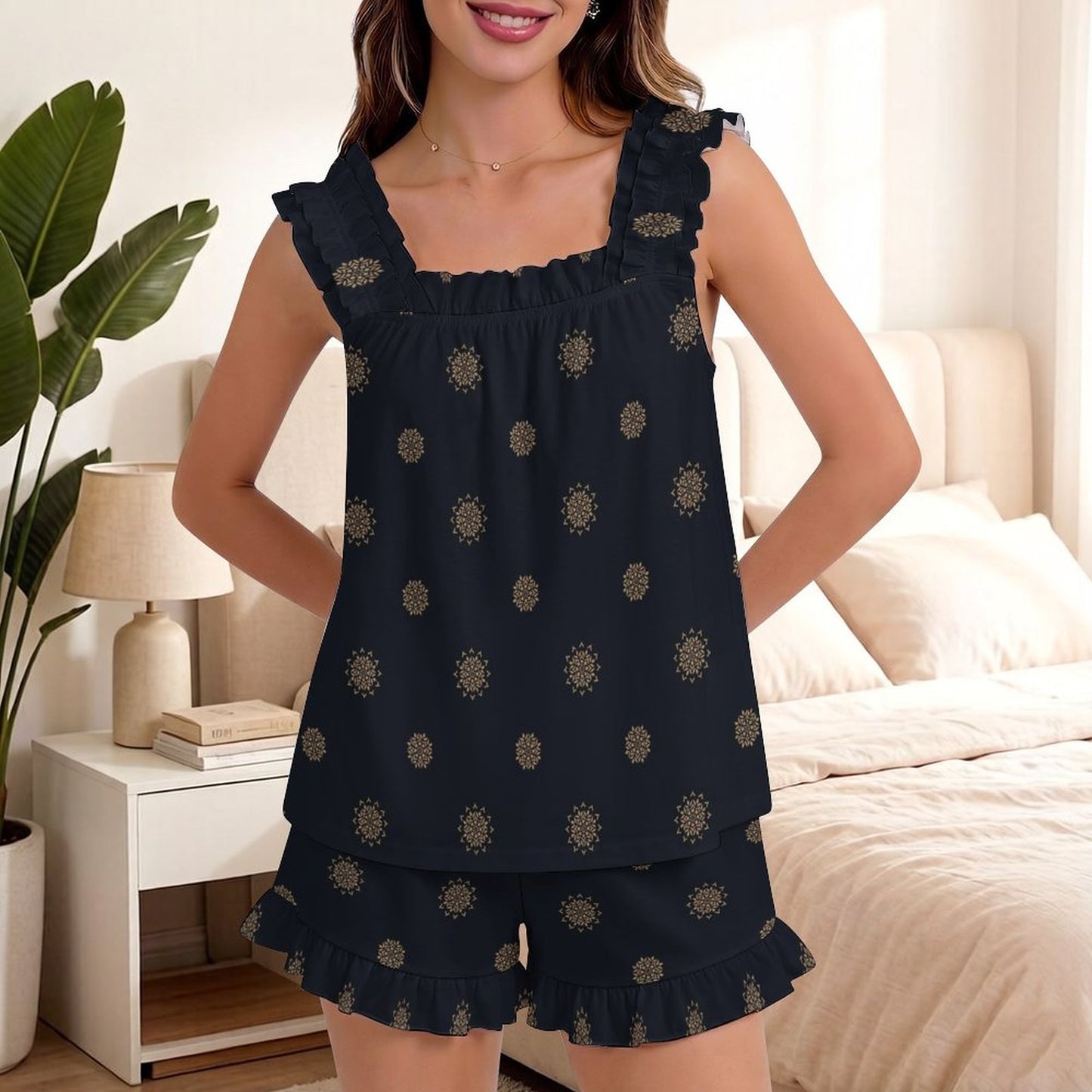 Ruffled Pajama Set