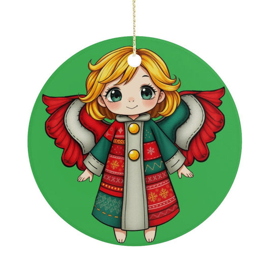 Round Ceramic Christmas Decorations (Matte Surface)