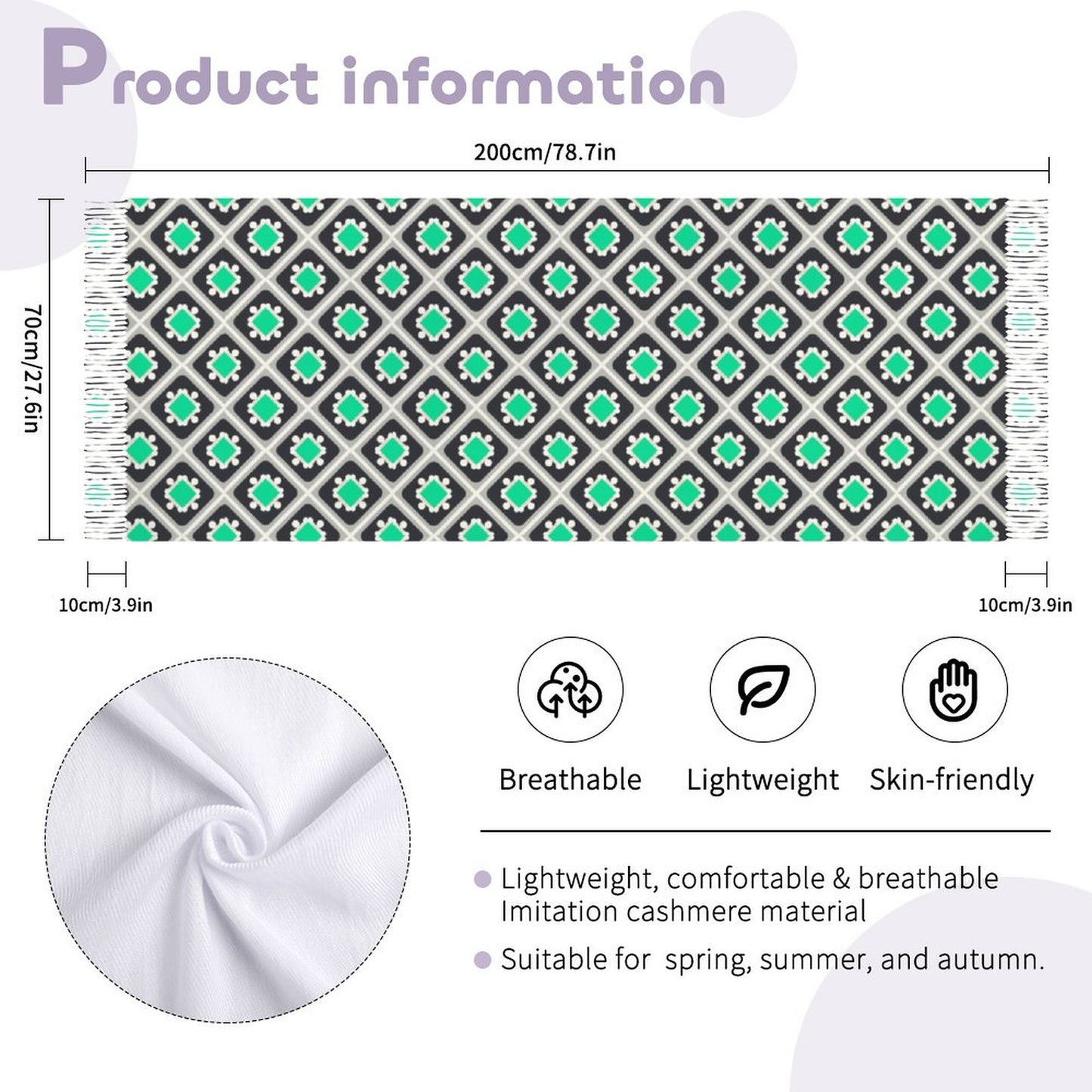 Cashmere-like Tassel Scarf