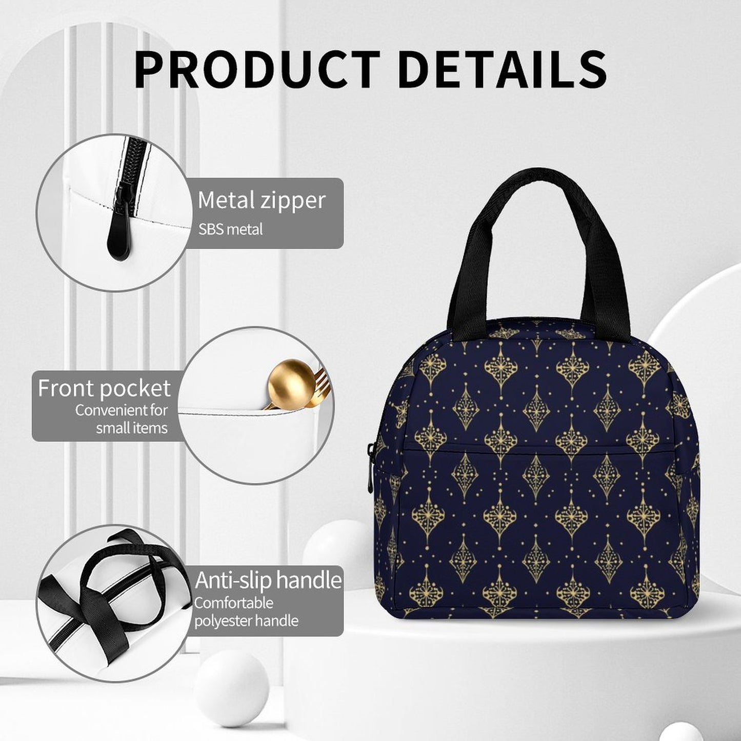 Insulated Lunch Bag with Pocket