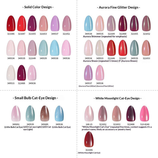 "Luminous Cat Eye Collection" - Multi-Color 32Pcs Press-On Nails Set – Image 2