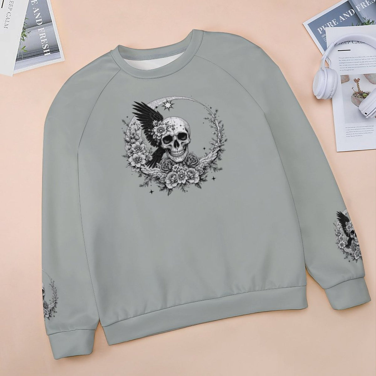 Skull Sweatshirt Designs Raglan Style