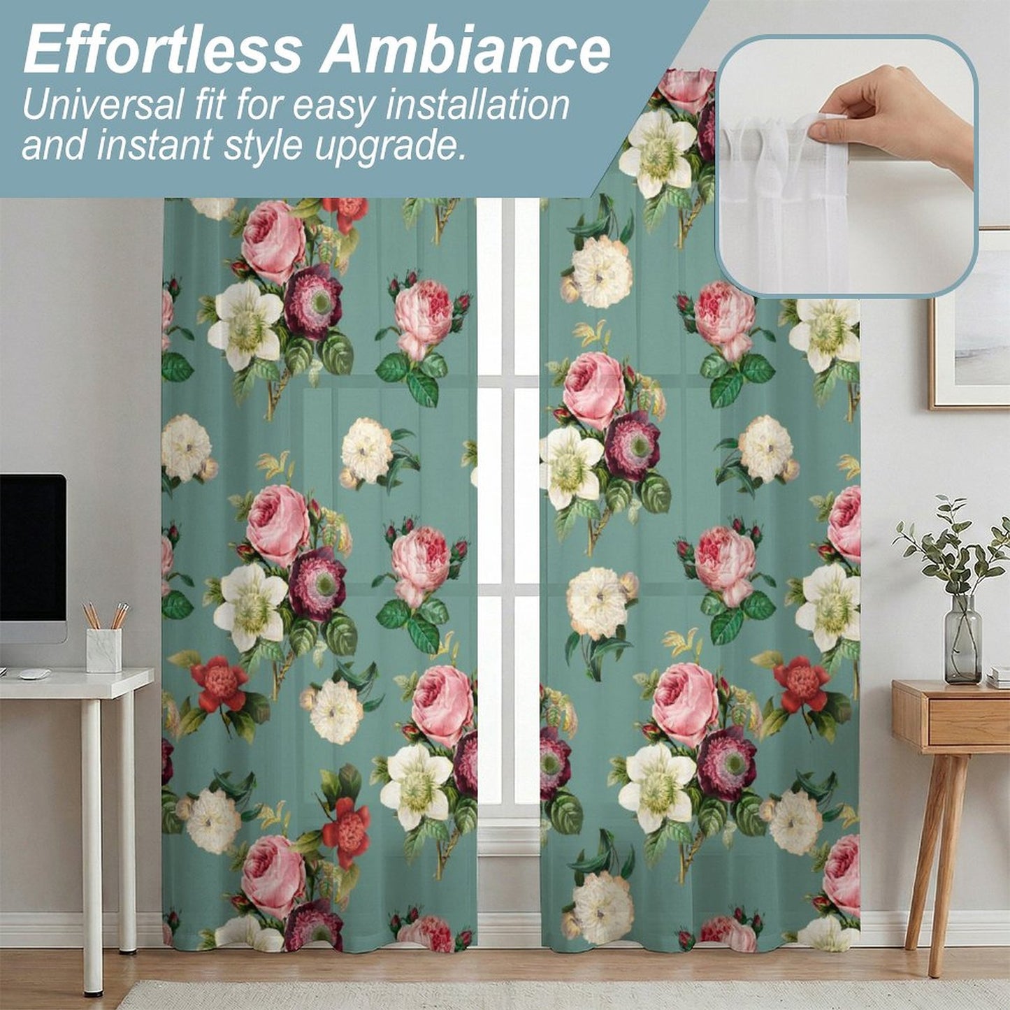 Sheer Curtain Flower