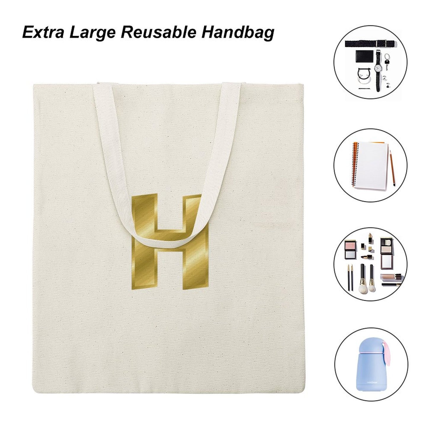 Canvas Tote Bag-13.4"x15.8"/34x40cm
