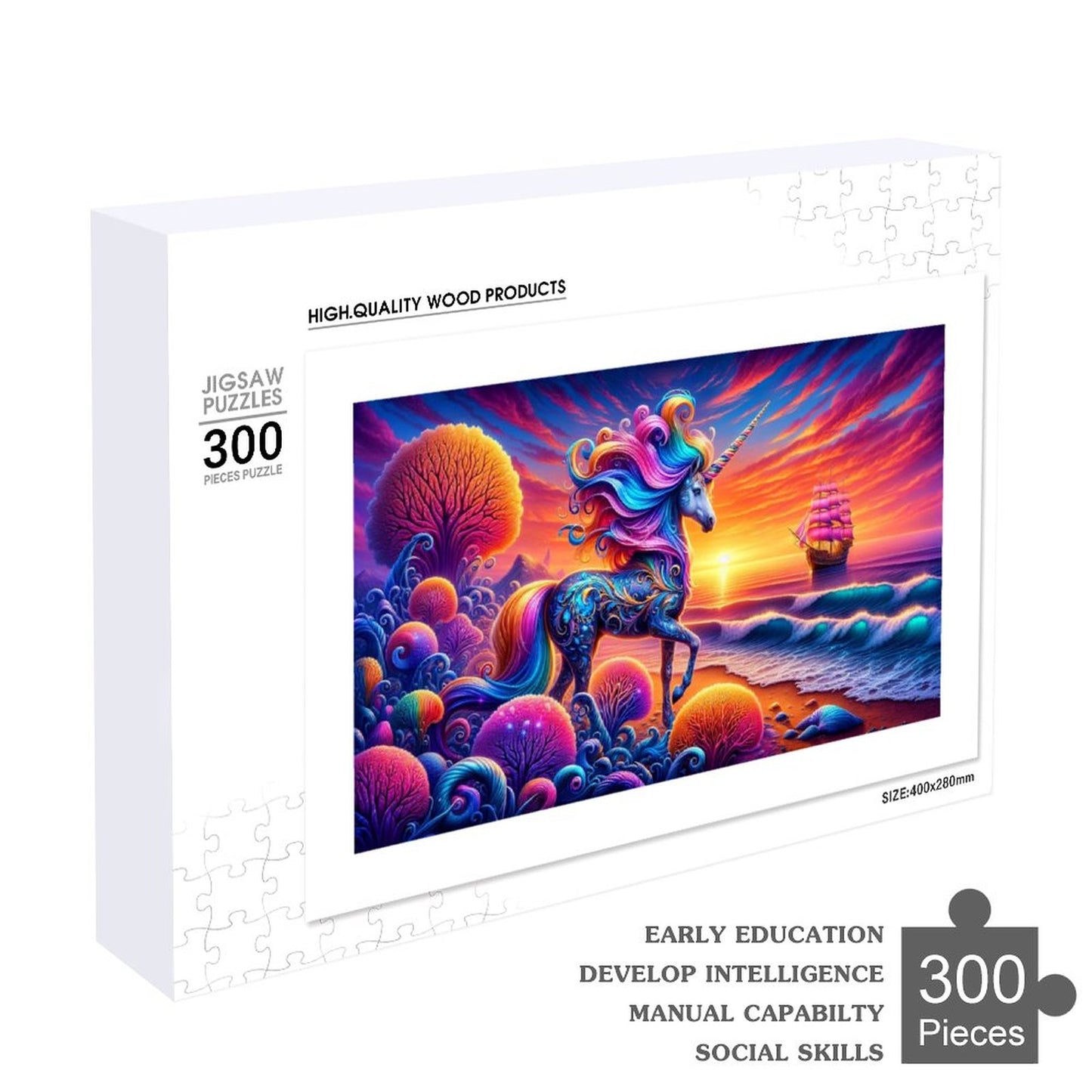 Wooden Picture Puzzle - Unicorn