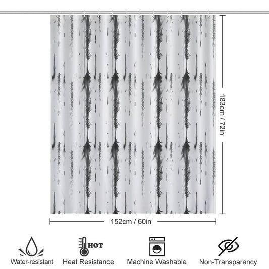 Black and White Shower Curtain