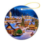Round Christmas Ceramic Ornament (Glossy Surface)