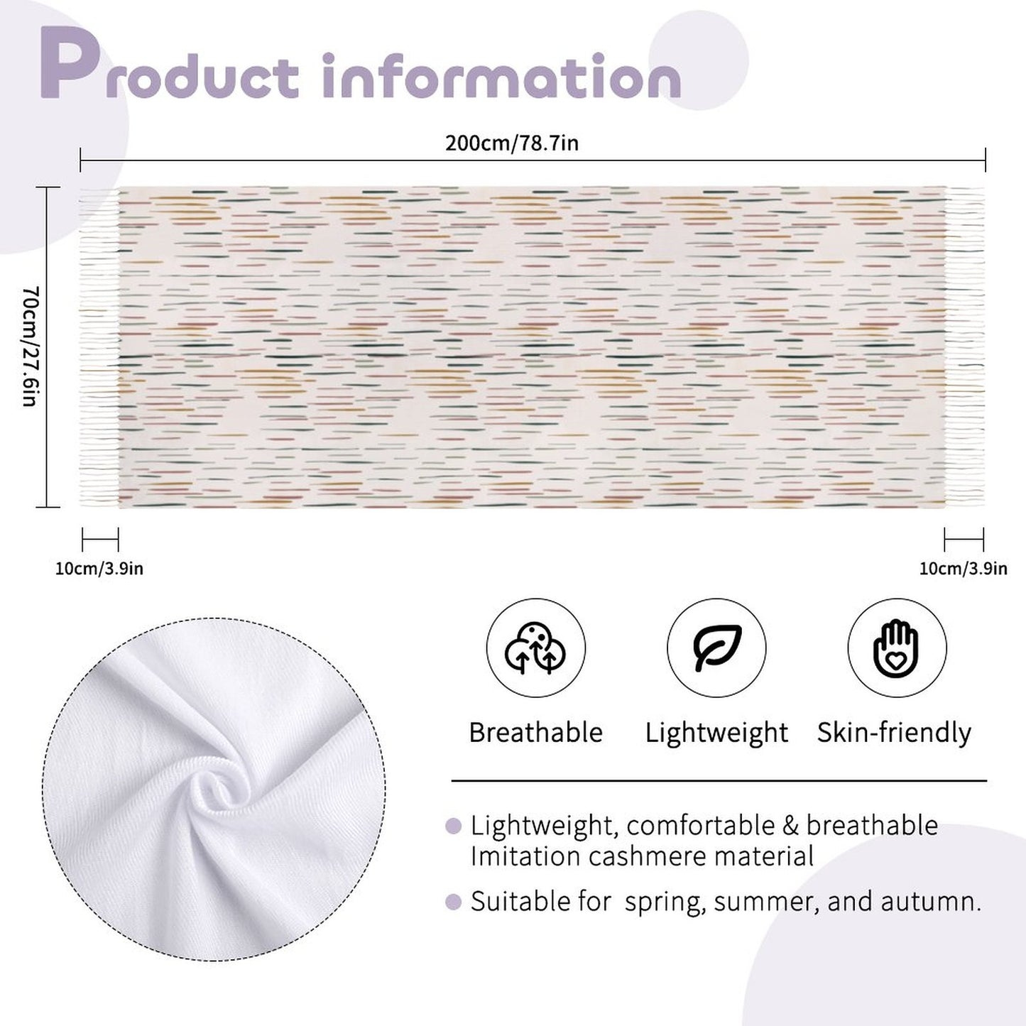 Cashmere-like Tassel Scarf