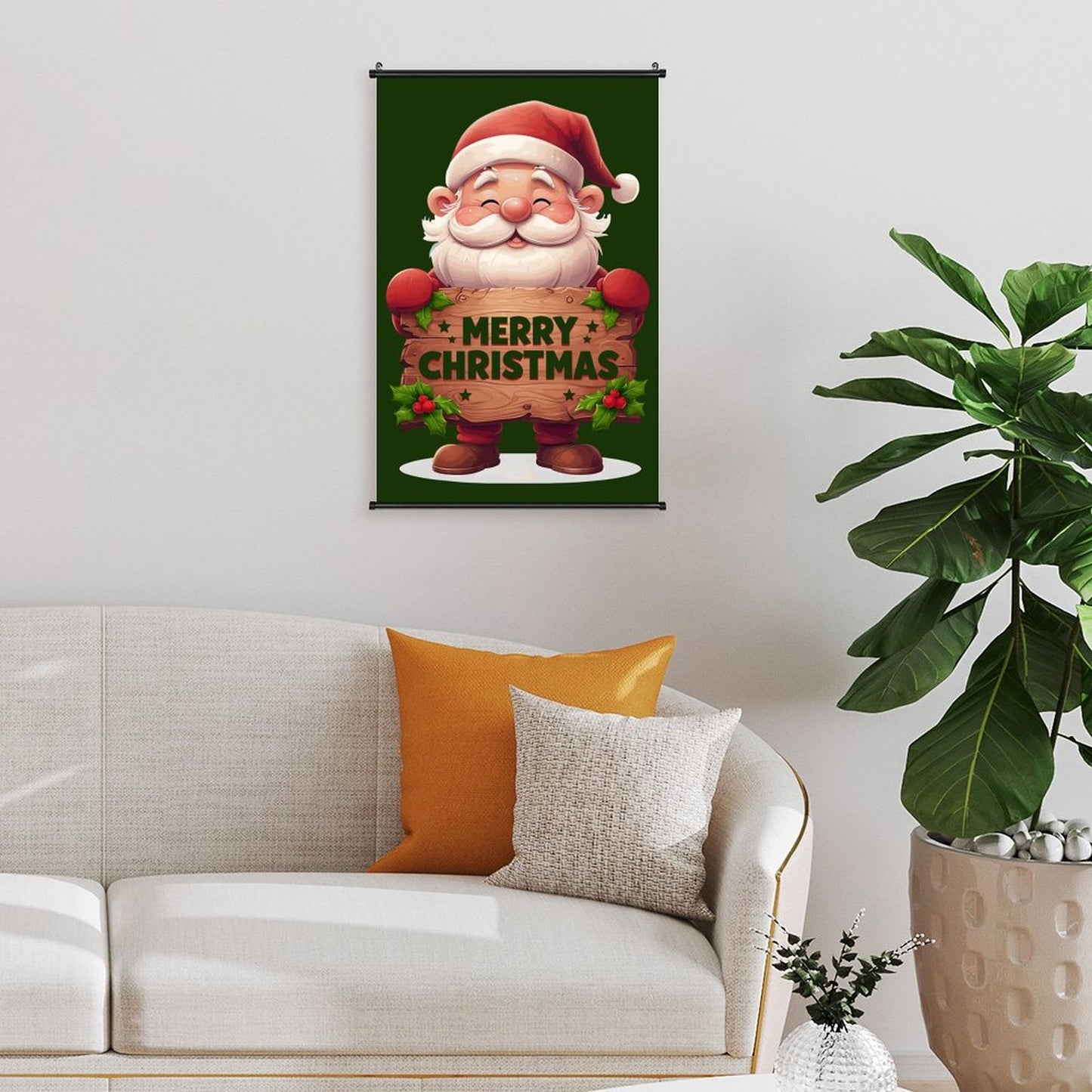 Canvas Hanging Poster with Scrolls-16"x24"/ 40x60cm