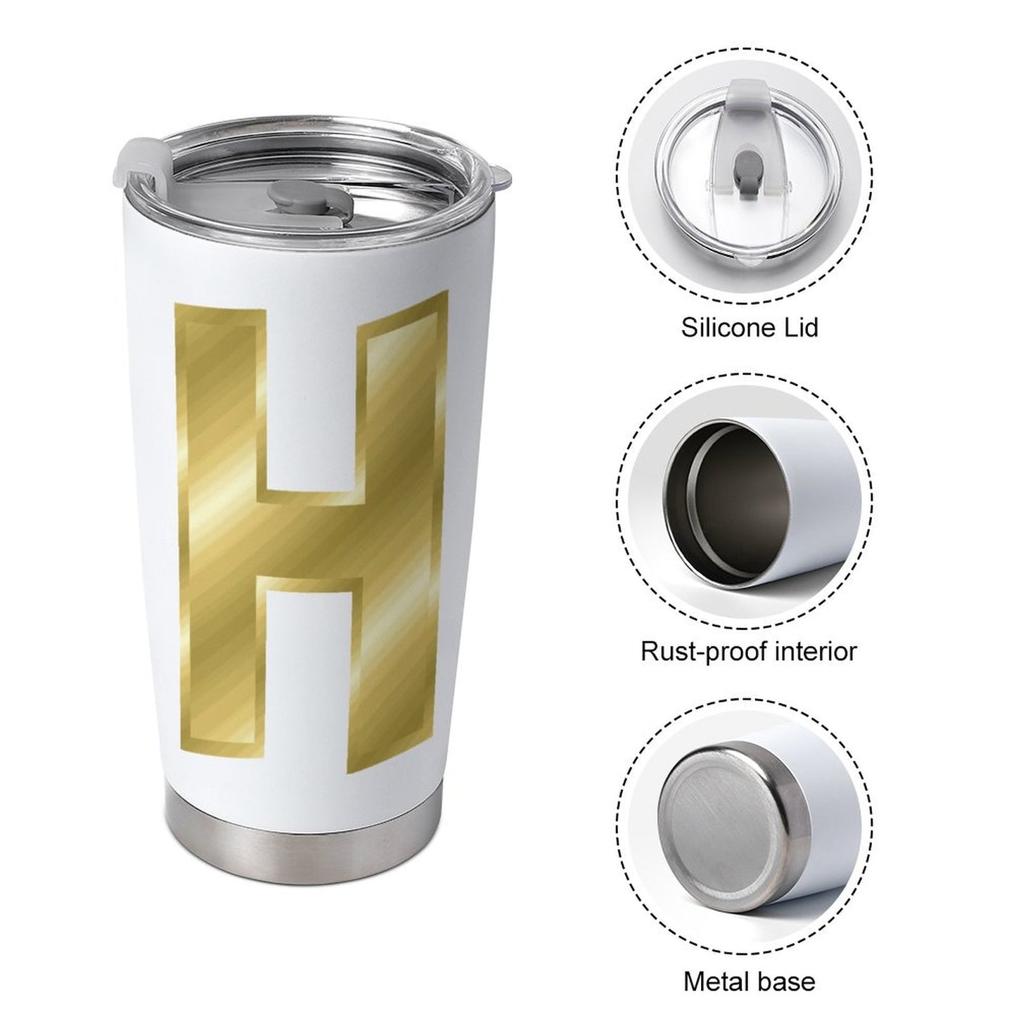 20oz Insulated Stainless Steel Cup with Lid